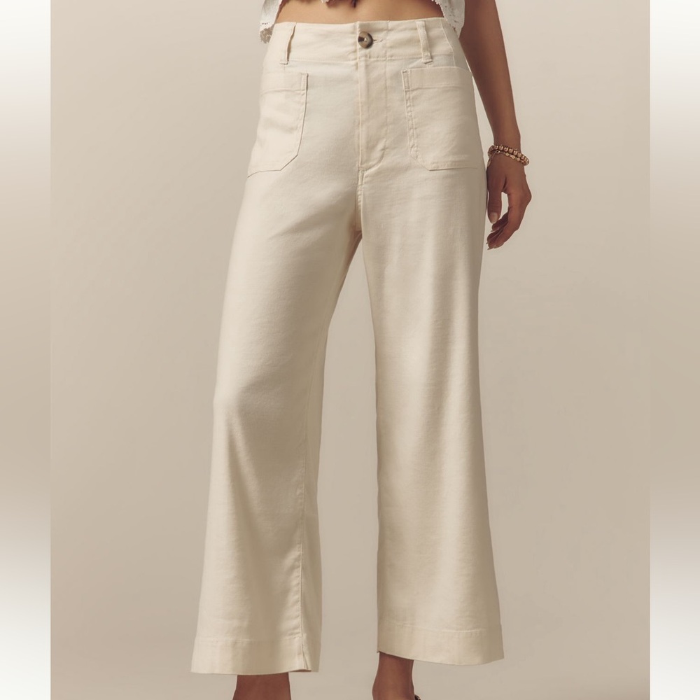 Colette linen pants size 32 in color chalk white